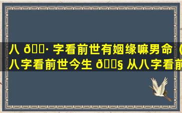 八 🕷 字看前世有姻缘嘛男命（八字看前世今生 🐧 从八字看前世怎么看）